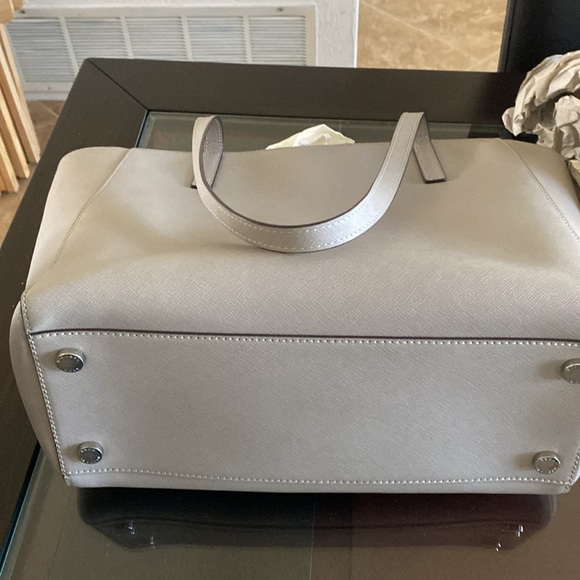 Michael Kors large leather tote.  Mint condition.  Pearl gray - Picture 12 of 12